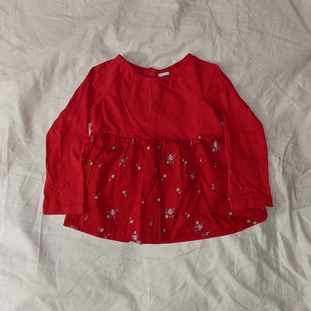 Baby Gap Long Sleeve Red Blouse - Size 3T